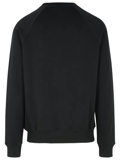Balmain Black Organic Cotton Crewneck Sweatshirt