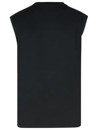 Balmain Black Logo Print Sleeveless