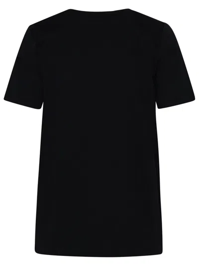 Balmain T -shirt Paris Logo Print Black In Black
