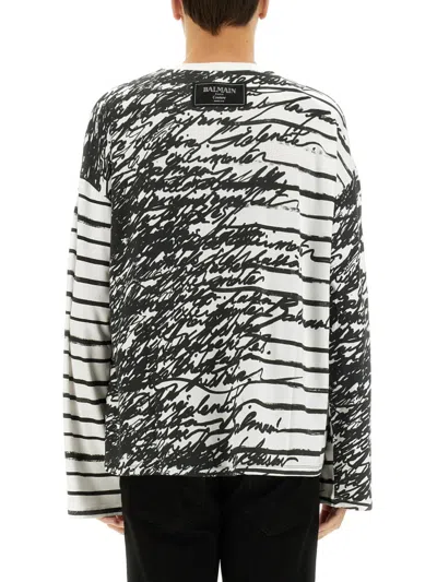 Balmain Love Letter T-shirt In Multi