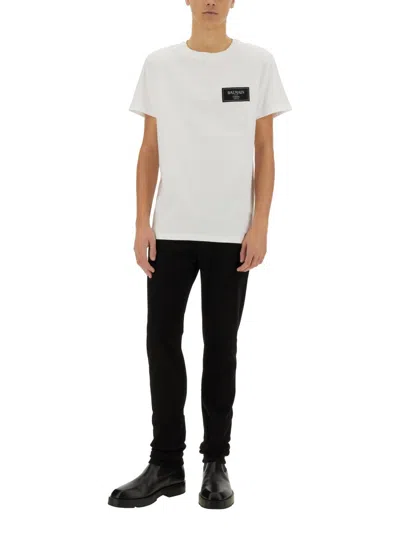 Balmain T-shirt With Logo In White
