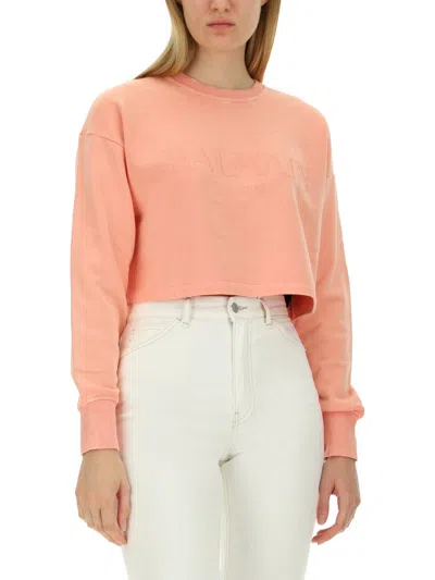 Balmain Sweatshirt In Pink