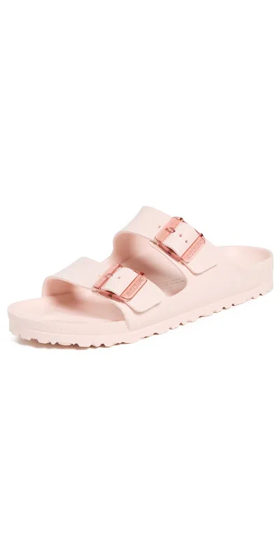 Birkenstock Arizona Stealth Buckle Eva Slide Sandal In Light Rose