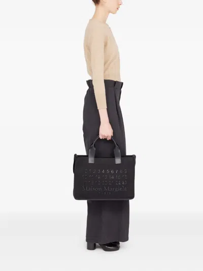 Maison Margiela Cabas Shopping Bag Small Unisex Black In Black