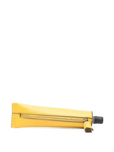 Anya Hindmarch Uhu Pencil Case In Yellow
