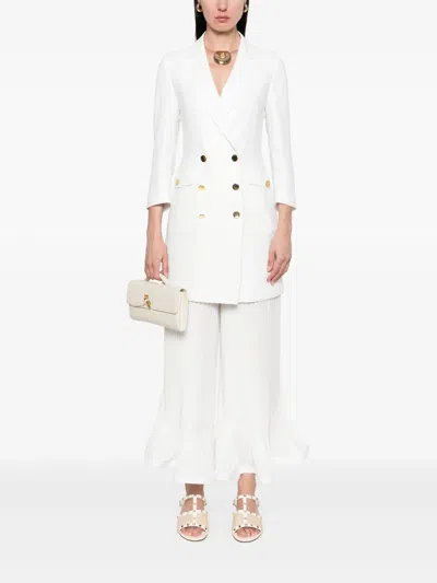 Tagliatore Double-breasted Coat In White