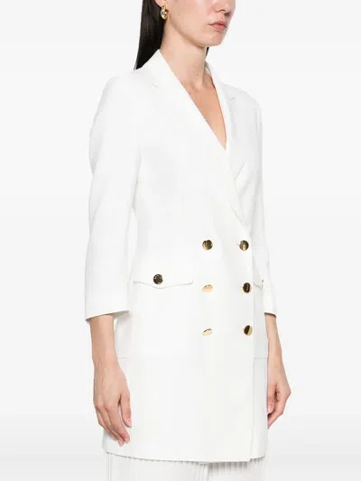 Tagliatore Double-breasted Coat In White