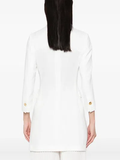 Tagliatore Double-breasted Coat In White