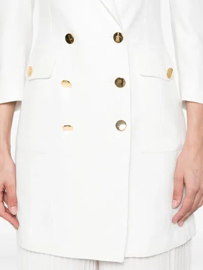 Tagliatore Double-breasted Coat In White