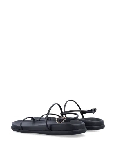 Ancient Greek Sandals Semystra Strappy Flat Sandals In Black
