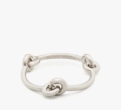 Kate Spade Interlock Bangle In Silver