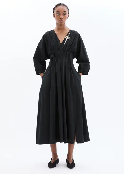 Malo Abito In Cotone In Black