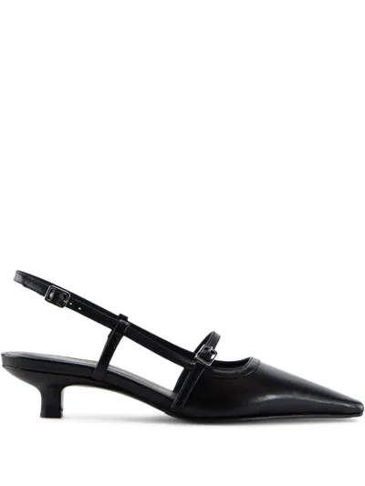 Notabene Elenne Pointed-toe Kitten-heel Pumps In Black