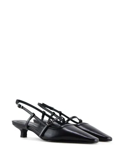 Notabene Elenne Pointed-toe Kitten-heel Pumps In Black