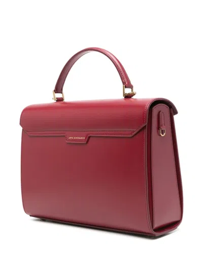 Anya Hindmarch Mortimer Shiny Leather Top-handle Bag In Red