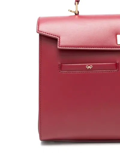 Anya Hindmarch Mortimer Shiny Leather Top-handle Bag In Red
