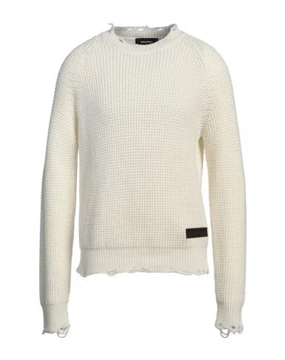 Dsquared2 Man Sweater White Size M Wool In White