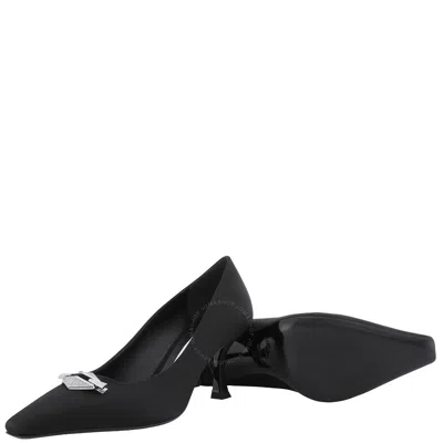 Jimmy Choo Ryker 90 Embellished Satin Pumps In Black