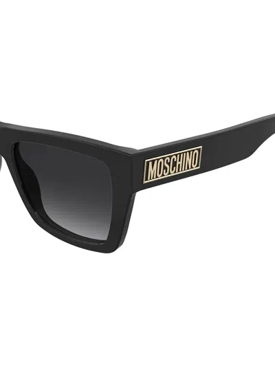 Moschino Eyewear Square Sunglasses In ブラック