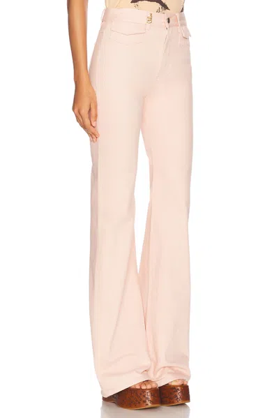 Chloé High Rise Flare Jeans In Pink