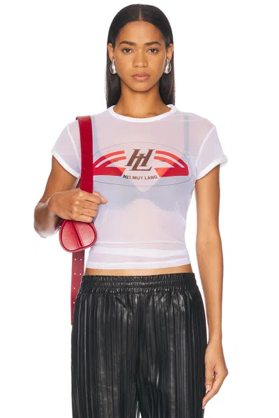 Helmut Lang Logo Slim Tee In White