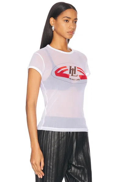Helmut Lang Logo Slim Tee In White
