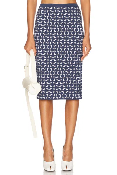 Givenchy Jupe En Jacquard Monogramme 72 In Denim Blue