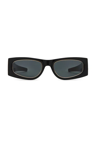 Saint Laurent Rectangular Sunglasses In Black
