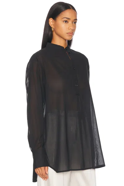 Totême Long Scarf Blouse In Black