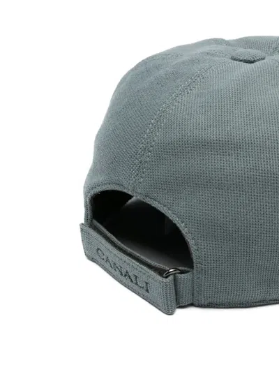 Canali Logo-embroidered Baseball Cap In Blue