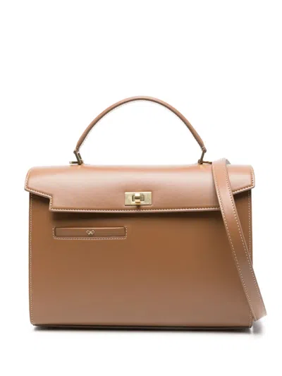 Anya Hindmarch Mortimer Top Handle In Brown