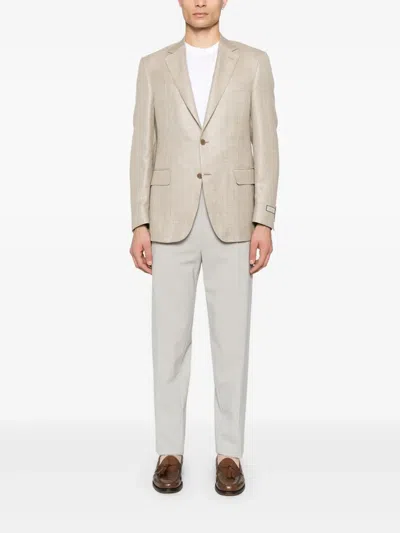 Canali Neutral Jackets In Neutrals
