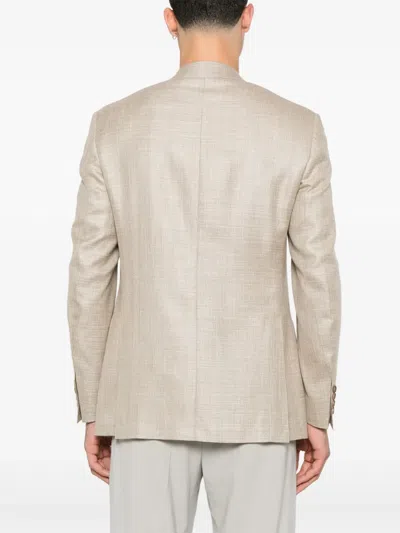 Canali Neutral Jackets In Neutrals