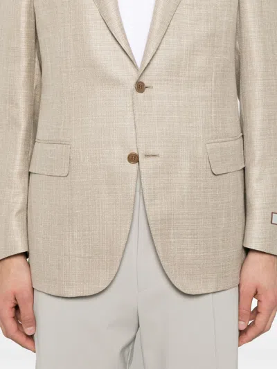Canali Neutral Jackets In Neutrals