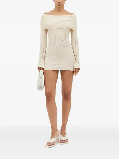 Aya Muse Deva Mini Dress In Neutral