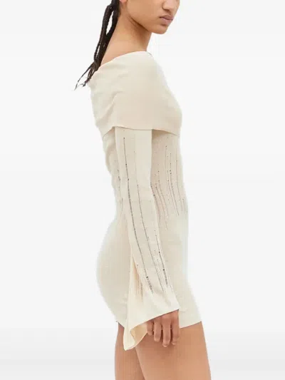 Aya Muse Deva Mini Dress In Neutral