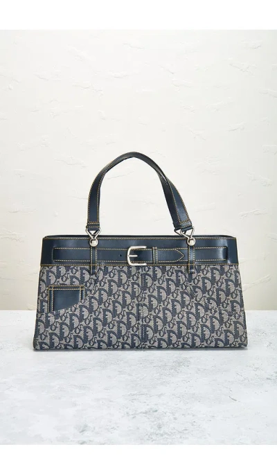 Fwrd Renew Dior Diorissimo Jean Pocket Tote Bag In 蓝色