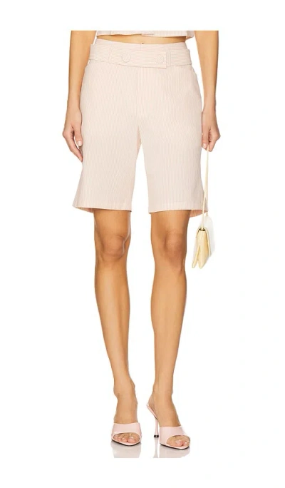 Frame Womens Azalea Multi The Seersucker Striped Stretch-woven Shorts In Azalea Multi