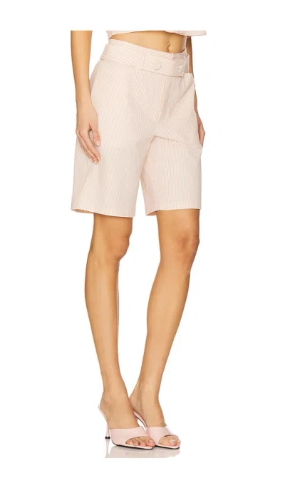 Frame Womens Azalea Multi The Seersucker Striped Stretch-woven Shorts In Azalea Multi