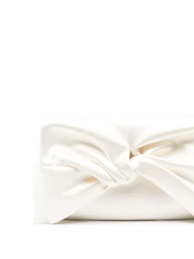 Anya Hindmarch Bow Clutch Bag In White