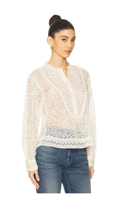 Ulla Johnson Esme Corded Top In 象牙白