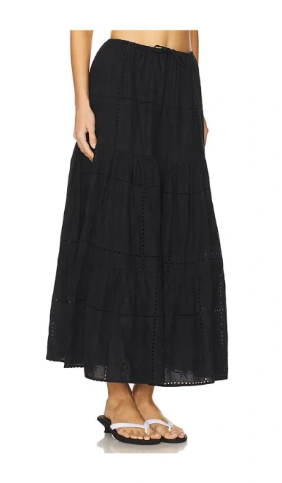 Weworewhat Midi Pull On Skirt In 黑底碎花