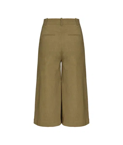 Pinko Tailored Shorts With Pockets And Belt Loops In Green