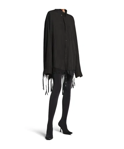 Balenciaga Black Lingerie Shirt In Multi