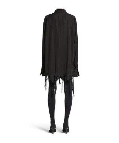 Balenciaga Black Lingerie Shirt In Multi