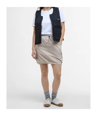 Barbour Utility Vest Multiple Pockets In Dark Navy Blue/light Sand