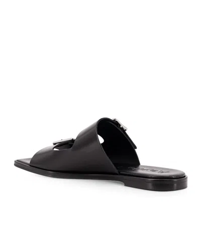 Aeyde Tonya Leather Sandals With Double Strap In Black