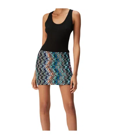 Missoni Zigzag Wool-cotton Mini Skirt In Multicolor
