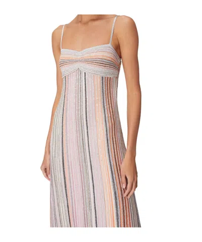 Missoni Sequin-embellished Striped Ribbed-knit Maxi Dress In Multi