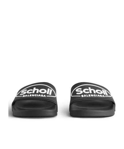 Balenciaga Rubber Slippers In Black